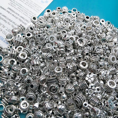 30pcs Antique Silvery Spacer Beads for DIY Bracelet Necklace