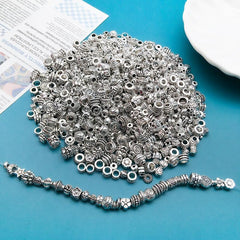 30pcs Antique Silvery Spacer Beads for DIY Bracelet Necklace
