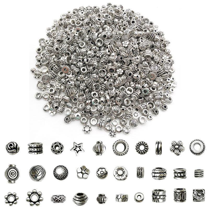 30pcs Antique Silvery Spacer Beads for DIY Bracelet Necklace