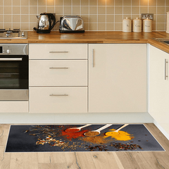 2pcs Cushioned Anti Fatigue Kitchen Rug Waterproof Non Slip Runner Bedside Rug