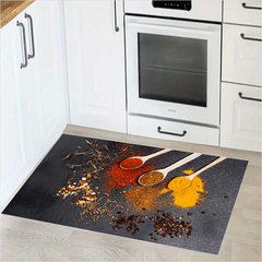 2pcs Cushioned Anti Fatigue Kitchen Rug Waterproof Non Slip Runner Bedside Rug