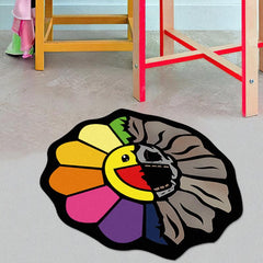 Thickened Sunflower Rug Irregular Carpet Living Room Area Rugs
