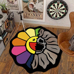 Thickened Sunflower Rug Irregular Carpet Living Room Area Rugs