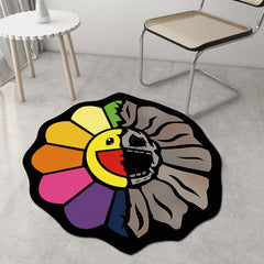 Thickened Sunflower Rug Irregular Carpet Living Room Area Rugs