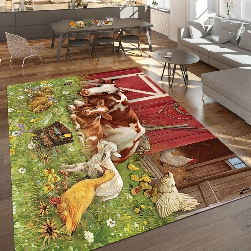 Non Slip Waterproof Machine Washable Floor Mat Soft Thickened Rustic Mat