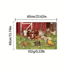 Non Slip Waterproof Machine Washable Floor Mat Soft Thickened Rustic Mat