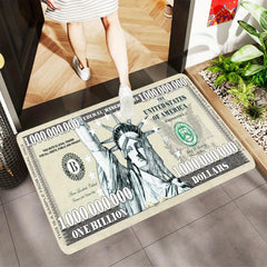 3D 1 Billion US Dollars Area Rug Thick Shaggy Floor Carpet Non Slip Comfort