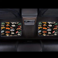 4pcs Plant Print Car Floor Mat Anti Slip All weather Car Protector