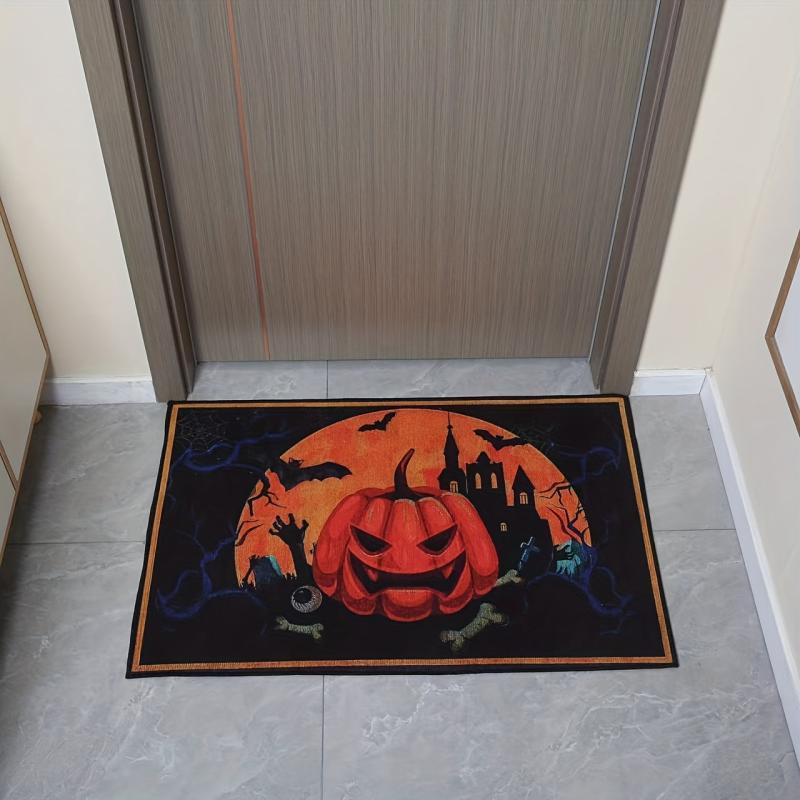 Halloween Door Mat Trick Or Treat Doormat Rubber Non Slip Backing Funny Rug