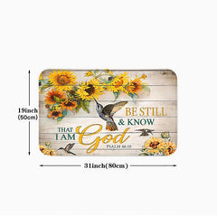 Anti Fatigue Kitchen Mat Sunflowers Rustic Anti Slip Carpet Absorbent Bath Mat