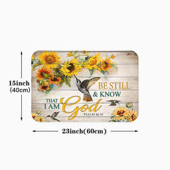 Anti Fatigue Kitchen Mat Sunflowers Rustic Anti Slip Carpet Absorbent Bath Mat