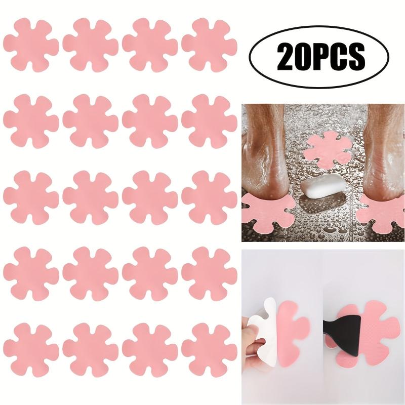 20pcs Flower Shaped Non-slip Shower Tread Sticker Set