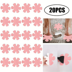 20pcs Flower Shaped Non-slip Shower Tread Sticker Set
