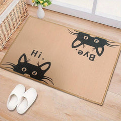 Geometric Velvet Doormat - Low Pile Indoor Outdoor Mat