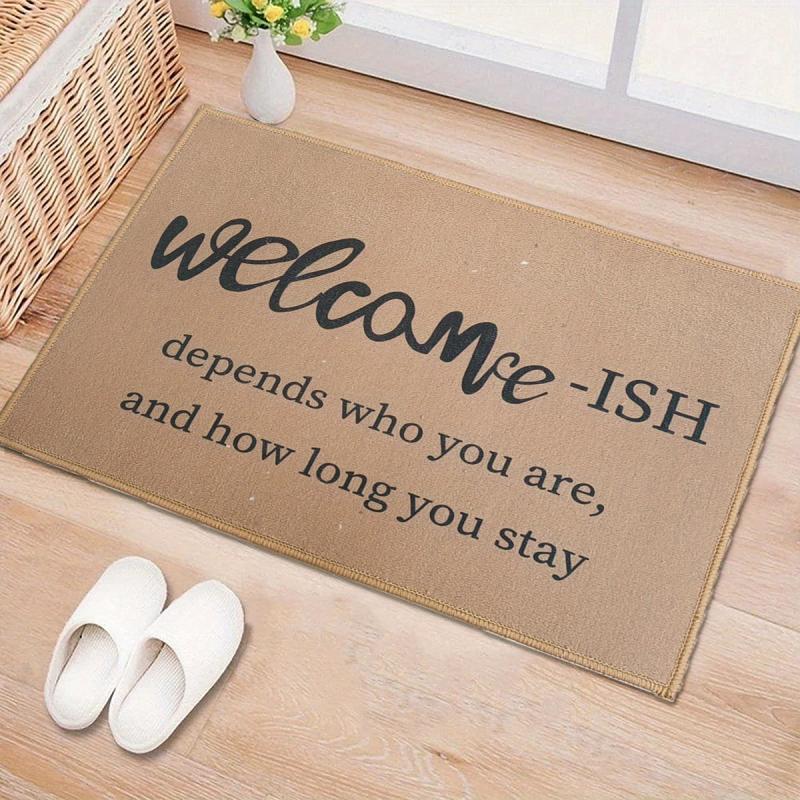 Geometric Velvet Doormat - Low Pile Indoor Outdoor Mat