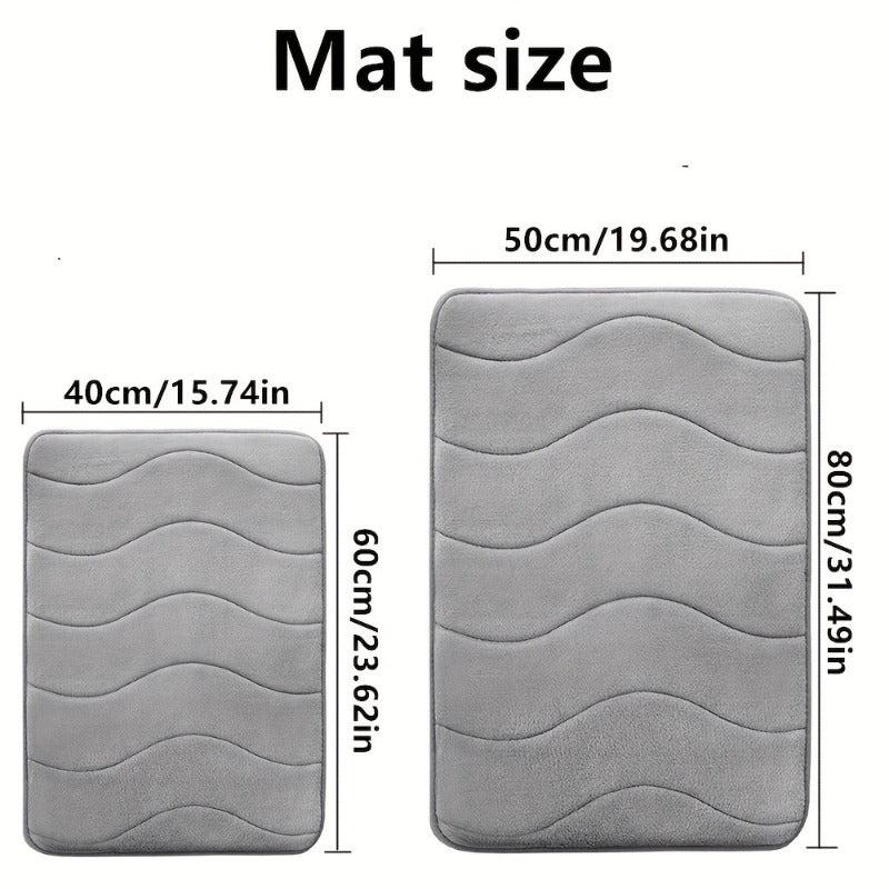 Soft Memory Foam Bath Mat Anti Slip Absorbent Machine Washable