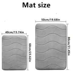 Soft Memory Foam Bath Mat Anti Slip Absorbent Machine Washable