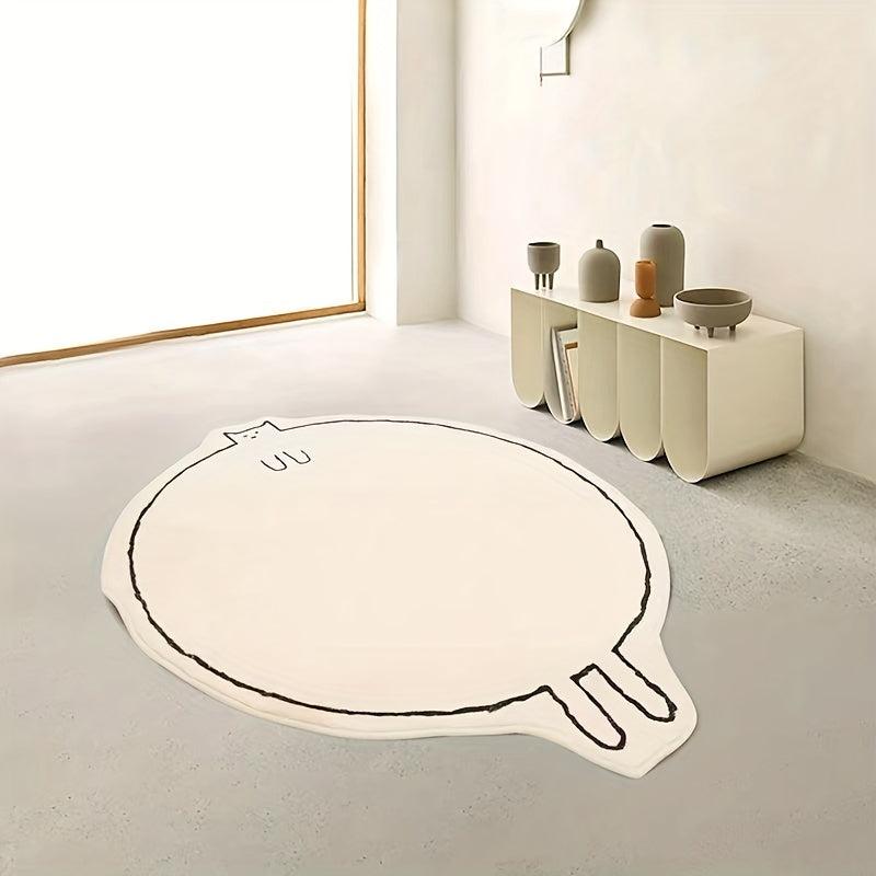 Fat Rabbit Pattern Area Rug Bedroom Living Room Bedside Sofa Carpet