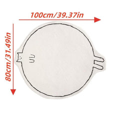Fat Rabbit Pattern Area Rug Bedroom Living Room Bedside Sofa Carpet