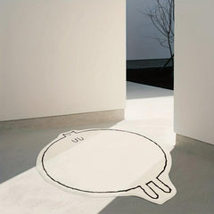 Fat Rabbit Pattern Area Rug Bedroom Living Room Bedside Sofa Carpet