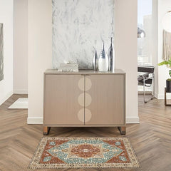 Bohemian Traditional Area Rug Stain Resistant Washable Low Pile Non Slip Rug