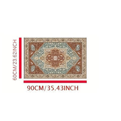 Bohemian Traditional Area Rug Stain Resistant Washable Low Pile Non Slip Rug