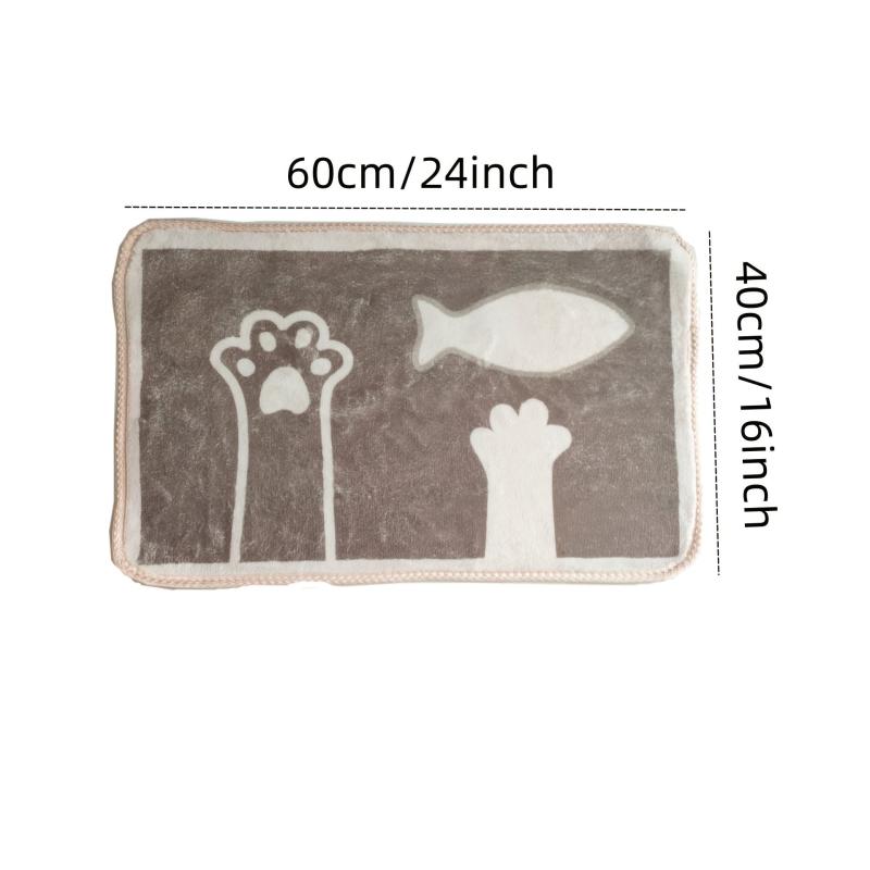Cartoon Pattern Soft Fluffy Floor Mat - Machine Washable Bath Rug