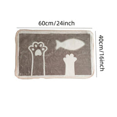 Cartoon Pattern Soft Fluffy Floor Mat - Machine Washable Bath Rug