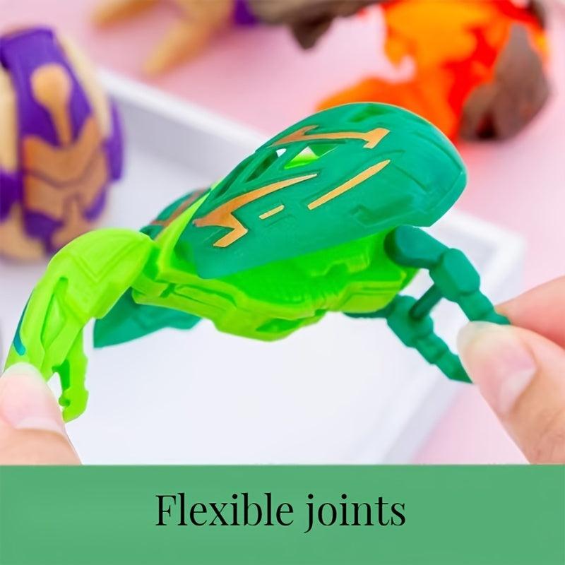 6pcs Dinosaur Transforming Robot Playset Kids Toy For Christmas Halloween