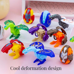 6pcs Dinosaur Transforming Robot Playset Kids Toy For Christmas Halloween