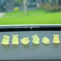 Car Center Console Cartoon Decorations Mini Luminous Pig