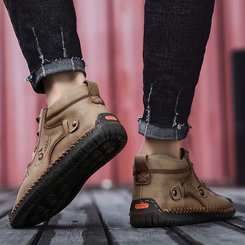 Men's Waterproof Hiking Shoes - Durable & Comfy Anti Skid Lace Up Shoes