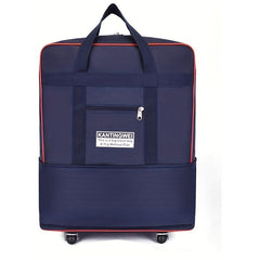 Expandable Travel Luggage Bag With Wheels Large Capacity Duffle Bag