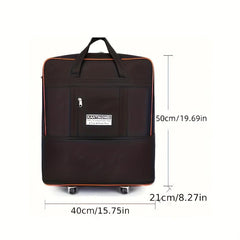 Expandable Travel Luggage Bag With Wheels Large Capacity Duffle Bag