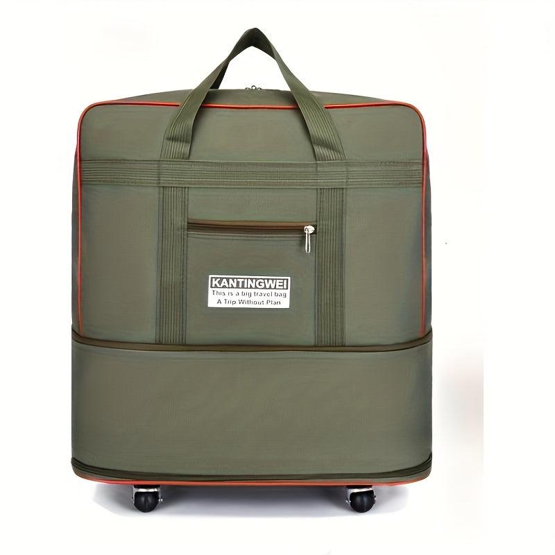 Expandable Travel Luggage Bag With Wheels Large Capacity Duffle Bag