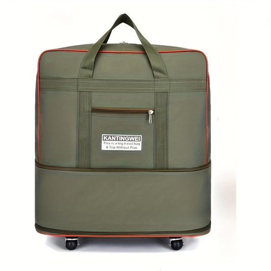 Expandable Travel Luggage Bag With Wheels Large Capacity Duffle Bag