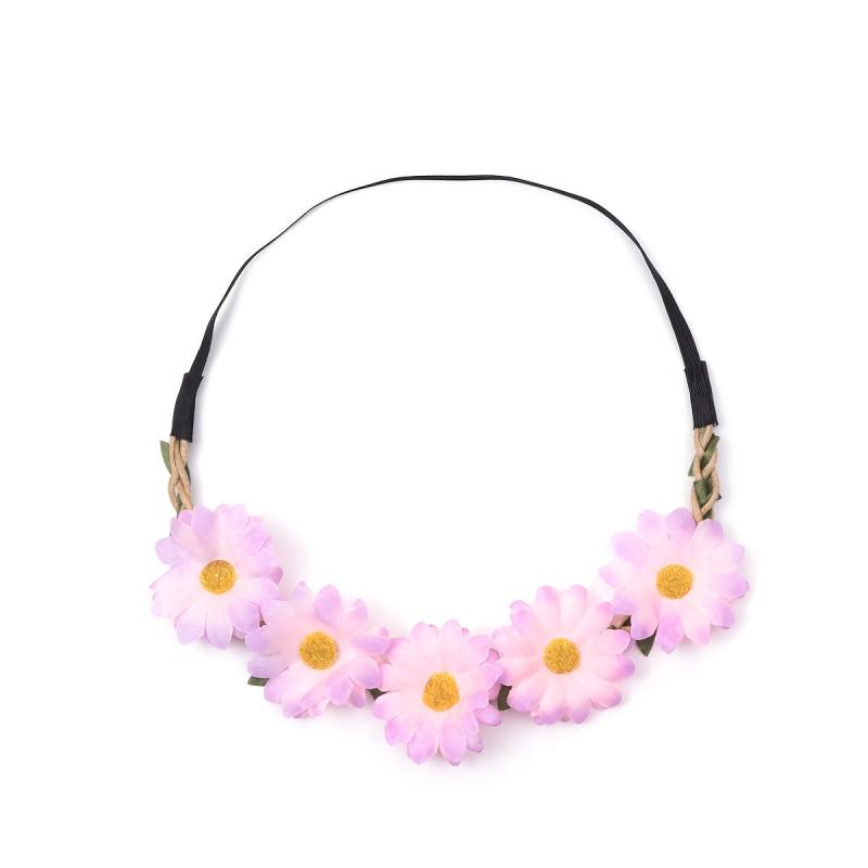 Boho Daisy Flower Headband Stretchy Headdress Women Girls Hair Accessories
