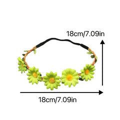 Boho Daisy Flower Headband Stretchy Headdress Women Girls Hair Accessories