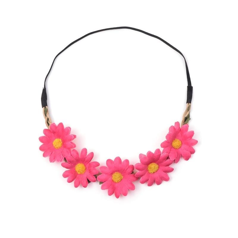 Boho Daisy Flower Headband Stretchy Headdress Women Girls Hair Accessories