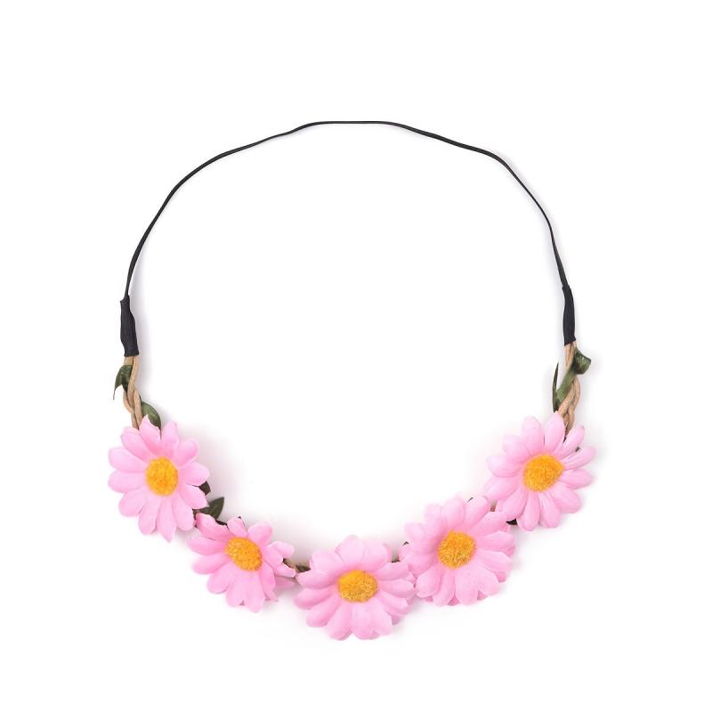 Boho Daisy Flower Headband Stretchy Headdress Women Girls Hair Accessories