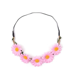 Boho Daisy Flower Headband Stretchy Headdress Women Girls Hair Accessories