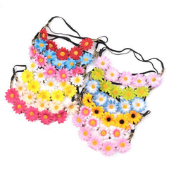 Boho Daisy Flower Headband Stretchy Headdress Women Girls Hair Accessories