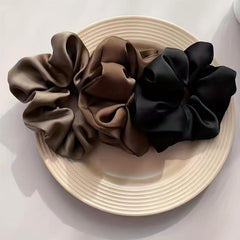 3 Piece Vintage Satin Hair Ties Scrunchies Ponytail Holders