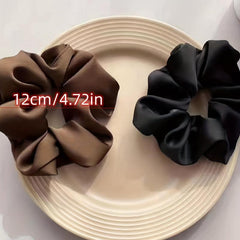 3 Piece Vintage Satin Hair Ties Scrunchies Ponytail Holders