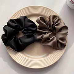 3 Piece Vintage Satin Hair Ties Scrunchies Ponytail Holders
