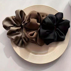 3 Piece Vintage Satin Hair Ties Scrunchies Ponytail Holders