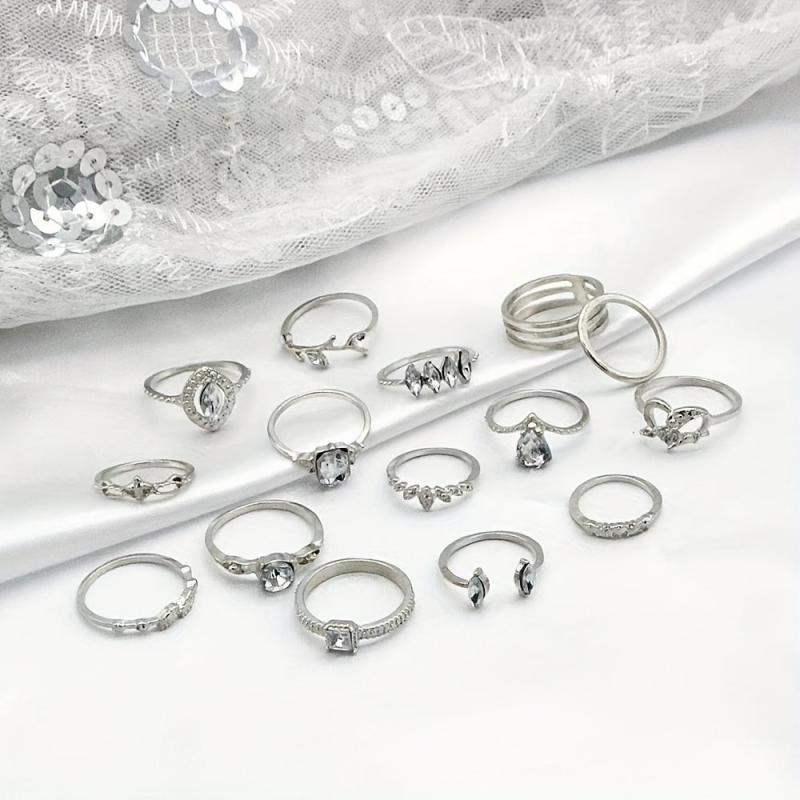 30pcs Vintage Gothic Style Party Jewelry Finger Rings Girl Gift