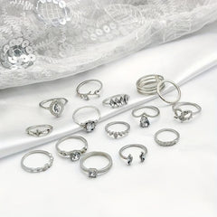 30pcs Vintage Gothic Style Party Jewelry Finger Rings Girl Gift