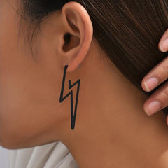 Lightning Shape Dangle Earrings Casual Style Drop Earrings Women's Earring
