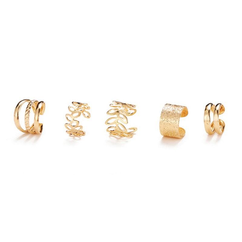 5pcs C Shape Ear Clip for Women and Girls